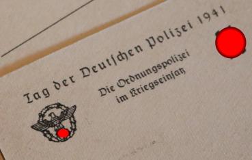 vier alte Postkarten - vers. Motive - Tag der deutschen Polizei 1941